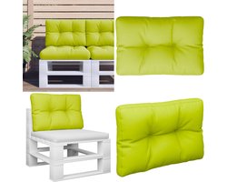 vidaXL Palletkussen 60x40x12 cm stof heldergroen - Palletkussen - Palletkussens - Palletbankkussen - Bankkussen