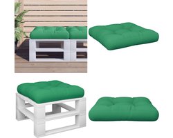 vidaXL Palletkussen 60x60x12 cm stof groen - Palletkussen - Palletkussens - Palletbankkussen - Bankkussen