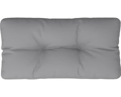 vidaXL - Palletkussen - 70x40x12 - cm - stof - grijs
