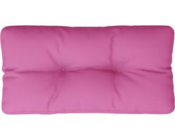 vidaXL - Palletkussen - 80x40x12 - cm - stof - roze