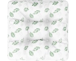 vidaXL - Palletkussen - bladpatroon - 60x60x12 - cm - stof