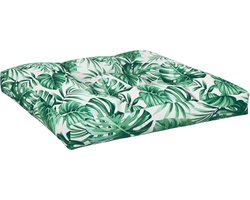 vidaXL - Palletkussen - bladpatroon - 70x70x12 - cm