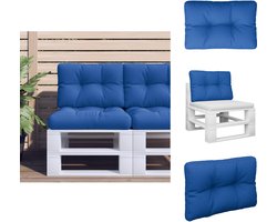vidaXL Palletkussen - Palletkussens - Palletbankkussen - Bankkussen - Palletkussen 50x40x12 cm stof koningsblauw