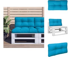 vidaXL Palletkussen - Palletkussens - Palletbankkussen - Bankkussen - Palletkussen 80x40x12 cm stof lichtblauw