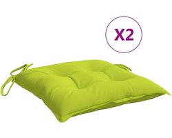 vidaXL - Palletkussens - 2 - st - 50x50x7 - cm - oxford - stof - felgroen