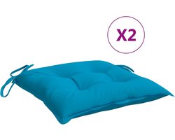 vidaXL - Palletkussens - 2 - st - 50x50x7 - cm - oxford - stof - lichtblauw