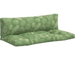 vidaXL - Palletkussens - 2 - st - bladpatroon - oxford - stof