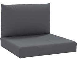 vidaXL - Palletkussens - 2 - st - stof - antraciet