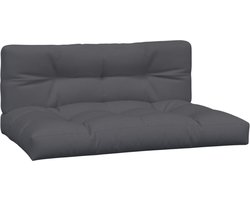 vidaXL - Palletkussens - 2 - st - stof - antracietkleurig