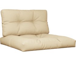 vidaXL - Palletkussens - 2 - st - stof - beige
