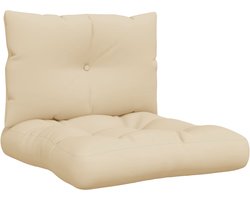 vidaXL - Palletkussens - 2 - st - stof - beige