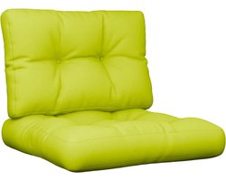 vidaXL - Palletkussens - 2 - st - stof - felgroen