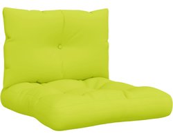 vidaXL - Palletkussens - 2 - st - stof - felgroen