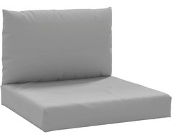 vidaXL - Palletkussens - 2 - st - stof - grijs