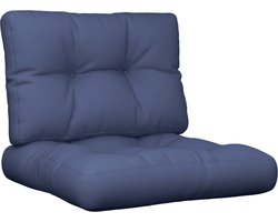 vidaXL - Palletkussens - 2 - st - stof - marineblauw