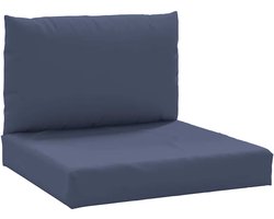 vidaXL - Palletkussens - 2 - st - stof - marineblauw