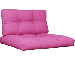 vidaXL - Palletkussens - 2 - st - stof - roze