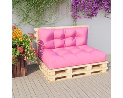 vidaXL - Palletkussens - 2 - st - stof - roze