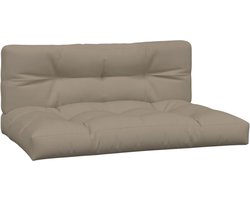 vidaXL - Palletkussens - 2 - st - stof - taupe
