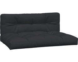 vidaXL - Palletkussens - 2 - st - stof - zwart