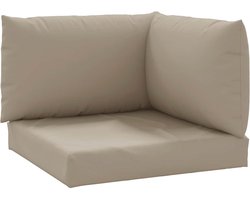 vidaXL - Palletkussens - 3 - st - oxford - stof - taupe