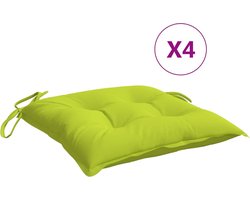 vidaXL - Palletkussens - 4 - st - 50x50x7 - cm - oxford - stof - felgroen