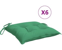 vidaXL - Palletkussens - 6 - st - 50x50x7 - cm - oxford - stof - groen