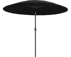 vidaXL - Parasol - met - aluminium - paal - 270 - cm - zwart