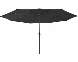 vidaXL - Parasol - met - LED-verlichting - 400 - cm - zwart