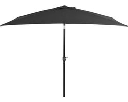 vidaXL - Parasol - met - metalen - paal - 300x200 - cm - antraciet