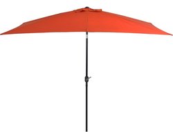 vidaXL - Parasol - met - metalen - paal - 300x200 - cm - terracotta