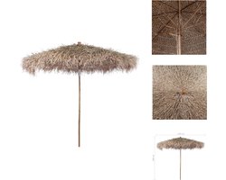 vidaXL Parasol - Parasols - Tuinparasol - Tuinparasols - Parasol van bamboe met dak van bananenbladeren 210 cm
