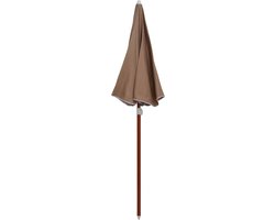 vidaXL Parasol Taupe - Waterbestendig en UV-beschermd Zonnescherm - Parasol - Tuinset - Buitenschilderij - Veranda