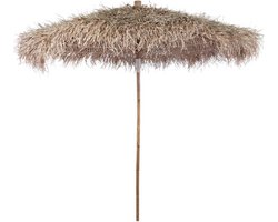 vidaXL - Parasol - van - bamboe - met - dak - van - bananenbladeren - 210 - cm