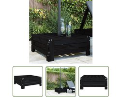 vidaXL Parasol Voet - Parasolvoetbedekking - Parasolvoetbedekking massief grenenhout zwart - Tuindecoratie - Grenenhouten Tafel - Outdoordecoratie