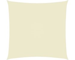 vidaXL Parasol - Zonnescherm - Zonnescherm vierkant 6x6 m oxford stof crèmekleurig - Buitendecoratie - Tuindecoratie - Terrasdoek