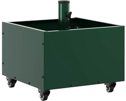 vidaXL - Parasolvoet - 11.75 - kg - Groen - Staal - Vierkant