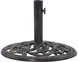 vidaXL - Parasolvoet - 12 - kg - 48 - cm - gietijzer - bronskleurig