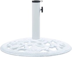 vidaXL - Parasolvoet - 12 - kg - 48 - cm - gietijzer - wit