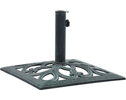vidaXL Parasolvoet 12 kg gietijzer groen Parasolvoet - Parasolstandaard - Parasolbasis - Tuinaccessoires - Gietijzeren Parasolvoet