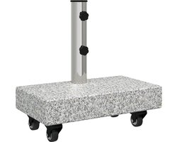 vidaXL - Parasolvoet - 25 - kg - Grijs - Graniet - Rechthoekig