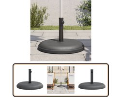 vidaXL Parasolvoet - 25 kg - Rond - Donkergrijs Parasolvoet - Parasolbasis - Tuinaccessoires - Zonwering - Terrasdecoratie