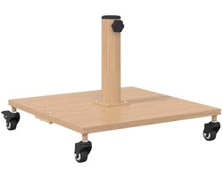 vidaXL - Parasolvoet - 26.75 - kg - Licht - Hout - Vierkant - Verstelbaar