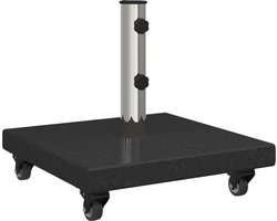 vidaXL - Parasolvoet - 30kg - Zwart - Graniet - Vierkant