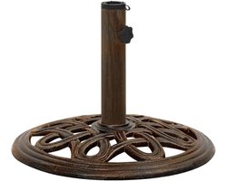 vidaXL - Parasolvoet - 40x40x32 - cm - gietijzer - bronskleurig