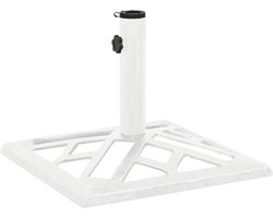 vidaXL - Parasolvoet - 44x44x31 - cm - gietijzer - wit