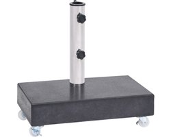 vidaXL - Parasolvoet - 45x25x8 - cm - graniet - zwart