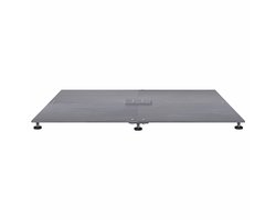 vidaXL - Parasolvoet - 52 - kg - Donker - grijze - houtlook - Staal - Vierkant