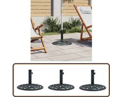 vidaXL Parasolvoet - 9 kg - 40 cm - Gietijzer - Groen Parasollvoet - Parasolbasis - Gietijzeren Parasolvoet - Groene Parasolvoet - Tuin Decoratie
