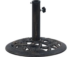 vidaXL - Parasolvoet - 9 - kg - 40 - cm - gietijzer - zwart - en - bronskleurig
